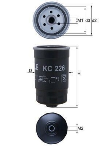 Fuel filter mahle fits - mahle, kia